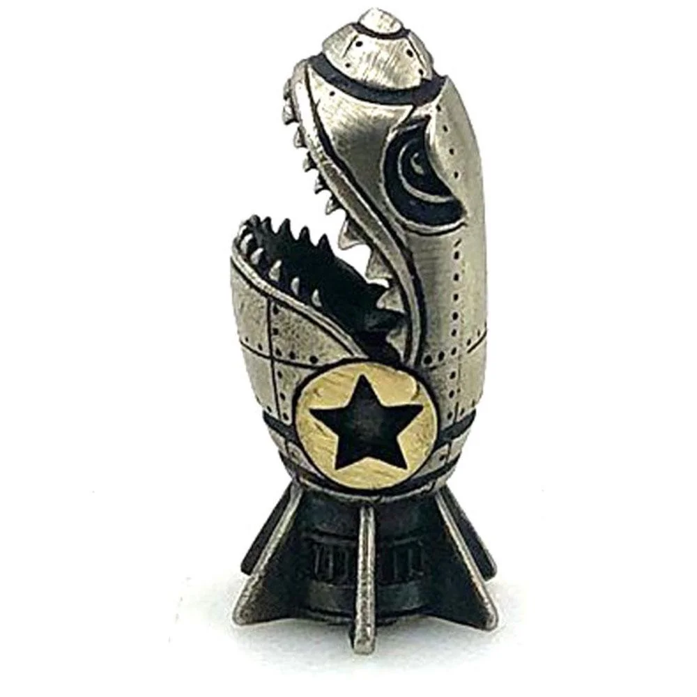 Cupronickel Model Shark Knife Beads Outdoors DIY Tools EDC Exquisite Woven Paracord Lanyard Pendants Key Rings Accessories