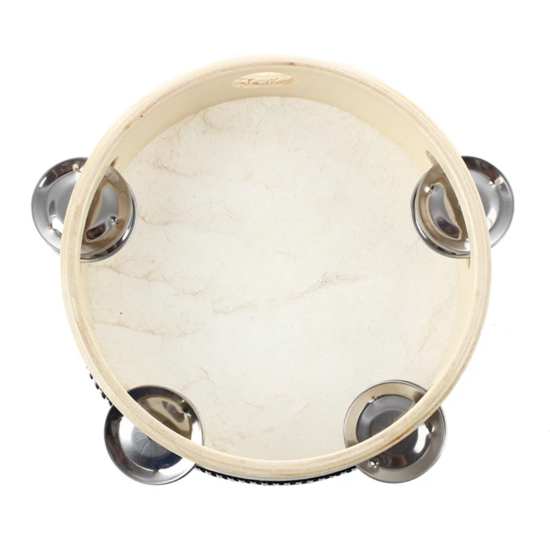 10 Pcs 6 Inch Musical Tambourine Tamborine Drum Round Percussion Gift For KTV Party