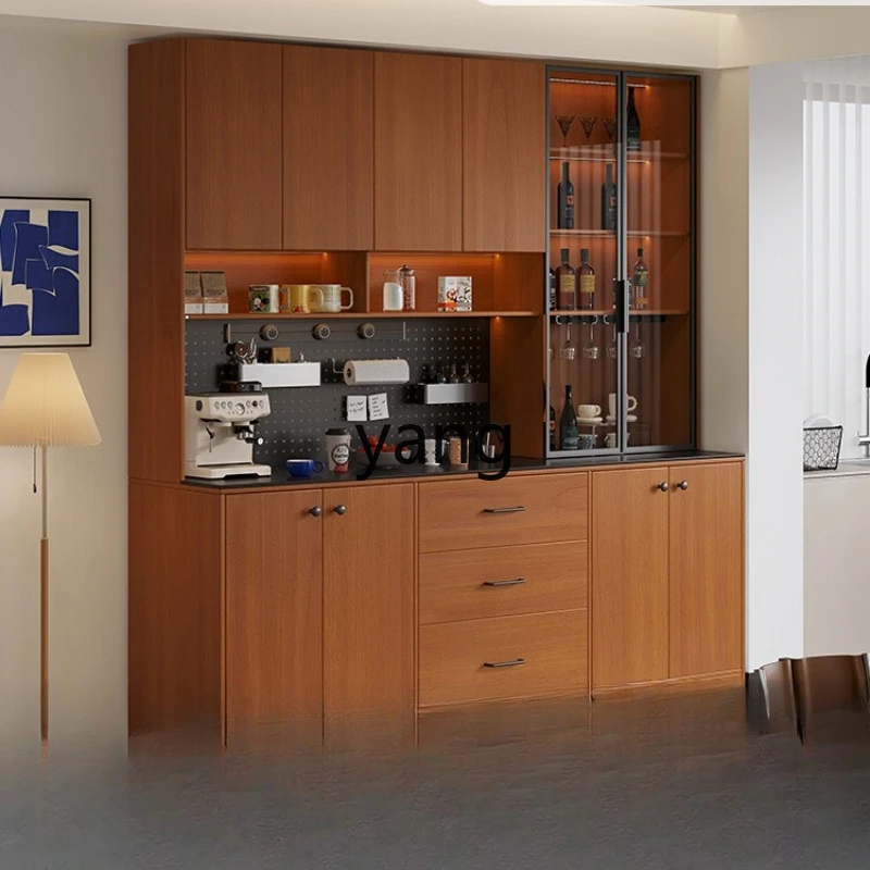 

LH all solid wood retro dining side cabinet kitchen simple storage tea cabinet against the wall