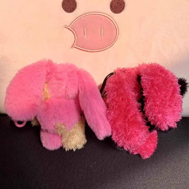 لطيف الكرتون أنيمي ألعاب من القطيفة القط دمية على شكل أرنب الراقية زوجين على ظهره المعلقات نماذج المتخصصة الزخرفية محشوة الحيوان