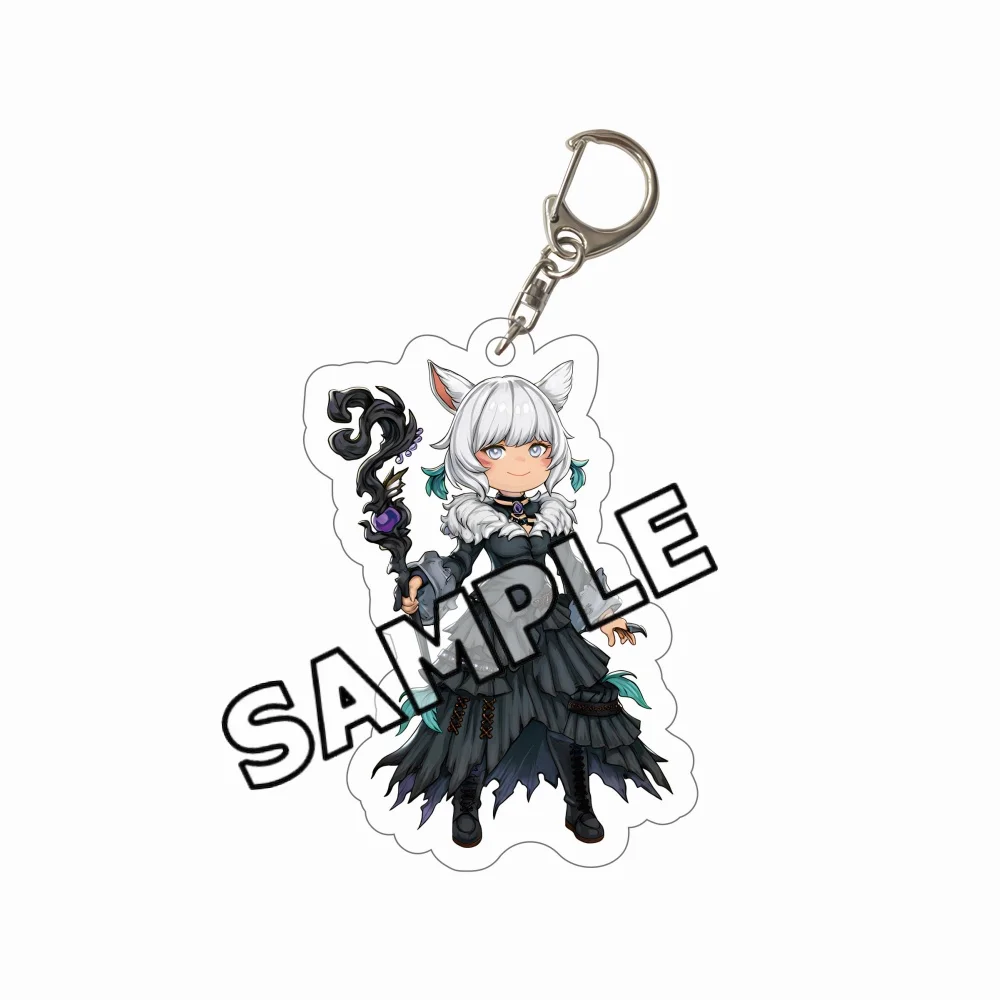 FFXIV Final Fantasy XIV Q 6cm Version Acrylic Keychain G'raha Tia Haurchefant Cute Character Backpack Pendant Car Key Decoration
