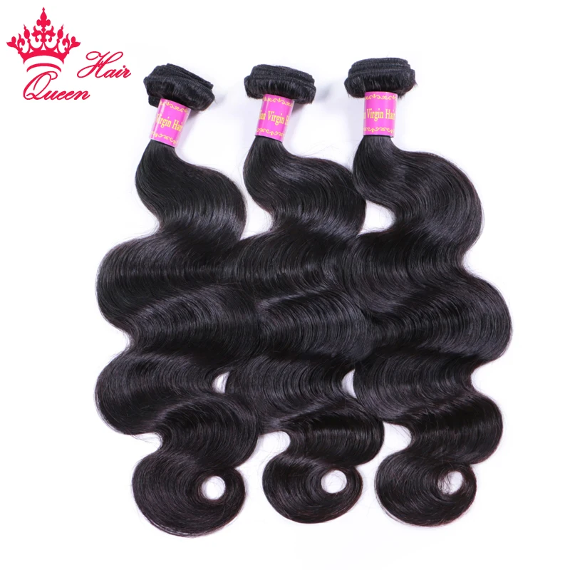 Queen Hair Top Quality Unprocessed Raw Virgin Hair Body Wave Bundles Weave Natural Color 100% Human Hair Best Quality Weft