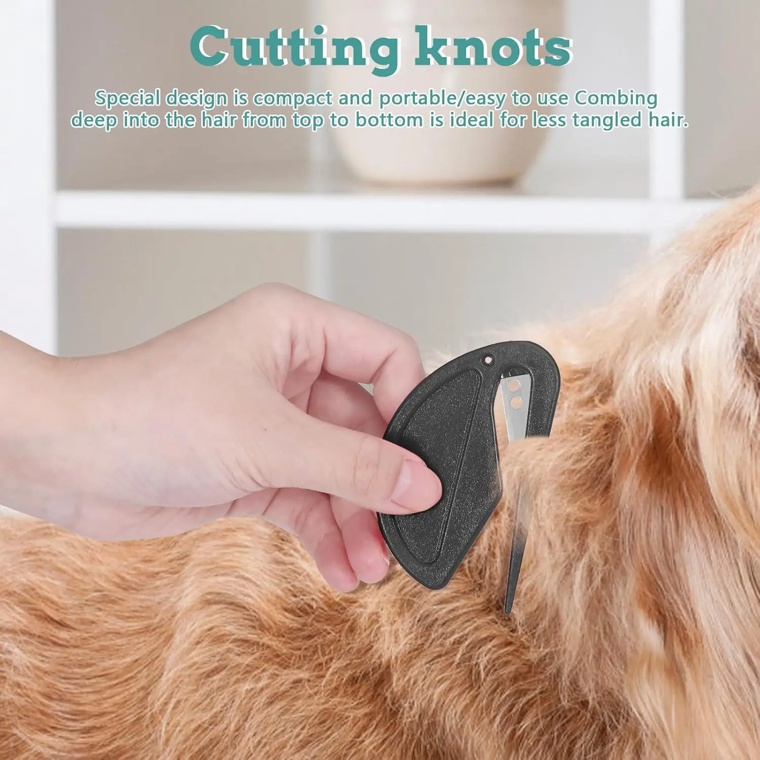 المهنية الحيوانات الأليفة Dematting مشط وفك تشابك للقطط الكلاب الاستمالة عقدة القاطع معطف مزيل ذرف أداة مزيل الشعر