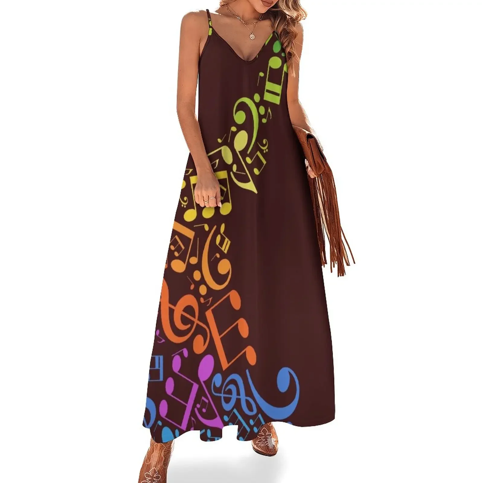 

Follow the Music Sleeveless Dress Long dress elegant women's dresses for wedding Woman clothing Women's clothing