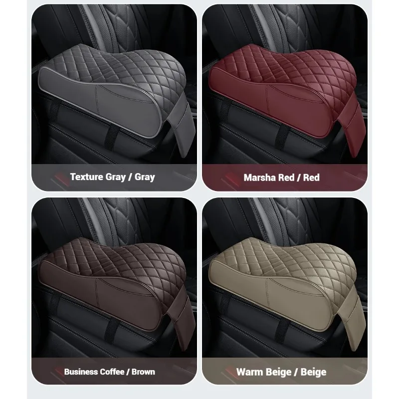 2025 New Car Front Armrest Storage Box Mat Leather Heightening Mat 4