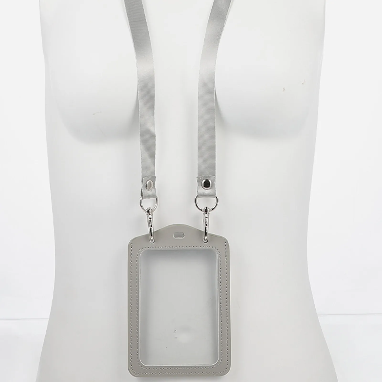 

Портативный двусторонний водонепроницаемый чехол для рабочих пропусков и удостоверений личности из полиуретана для офиса, школы, бизнеса