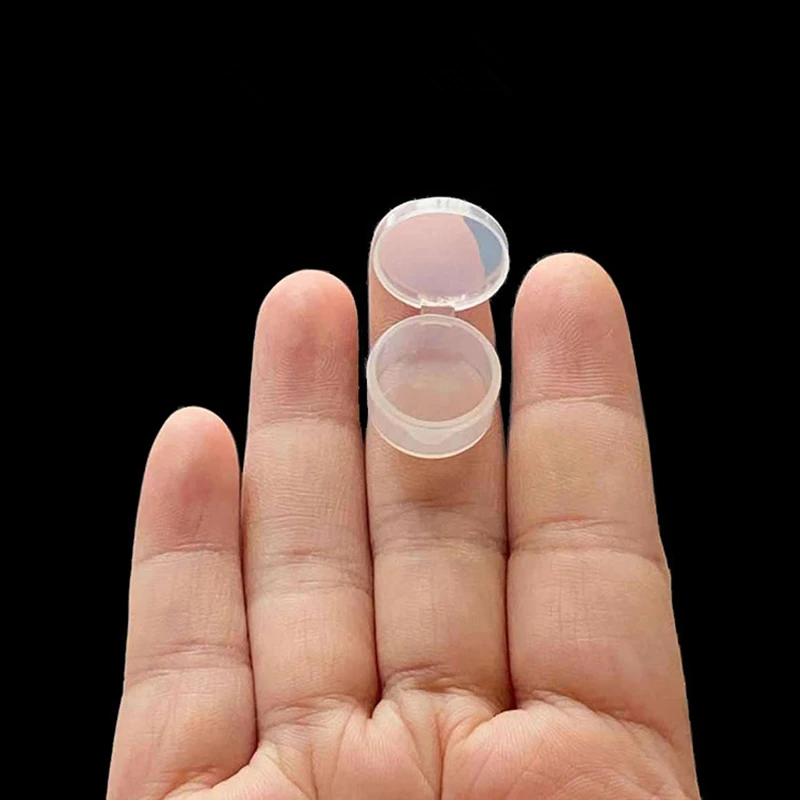 1000pcs Storage Box Transparent Plastic Flip Cover Small Case Pill Jewelry Earrings Dustproof Storage Pack Boxes