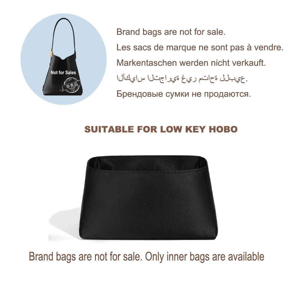

Exquisite High Quality Bag Organizer for Low Key Hobo Bag Acetate Satin Storage Cosmetic Bag Liner Bag Support Inner Bag