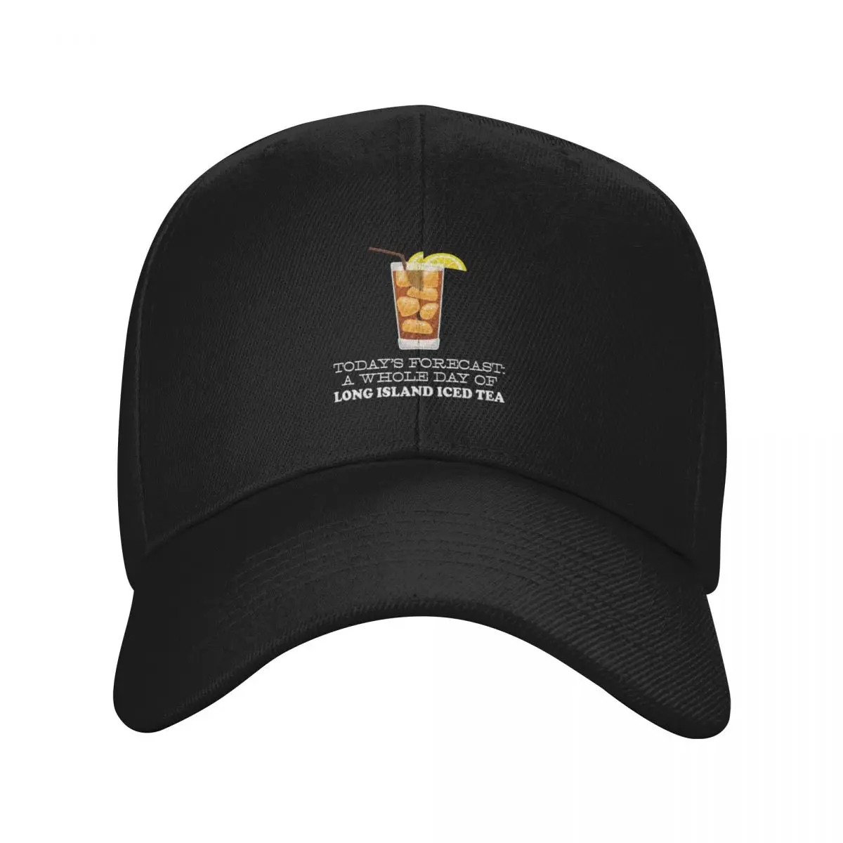 Funny Long Island Iced Tea Today’s Forecast graphic Baseball Cap Bobble Hat Sunhat Women's Golf Wear Men's