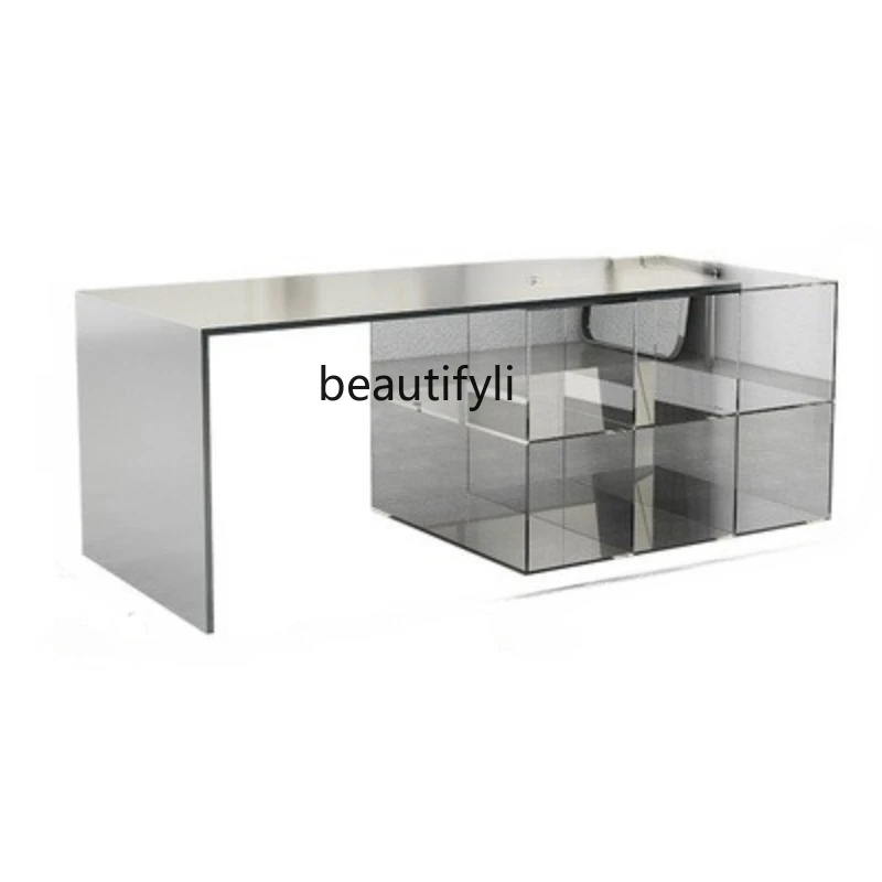 Clothing Store Mall Exhibition Running Water Display Stand Stainless Steel Acrylic Shoes Bag Display Table-Console