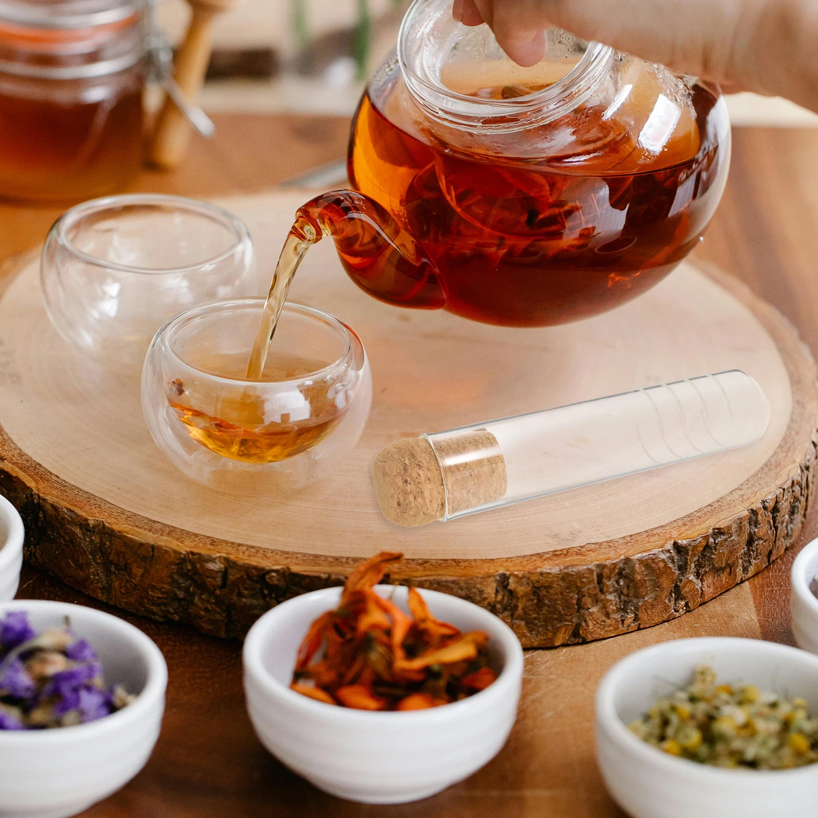 

6Pcs Glass Tea Infuser Tube Reusable Diffuser for Loose Leaves Tea Brewing Cup Accessories Loose Leaves Tool