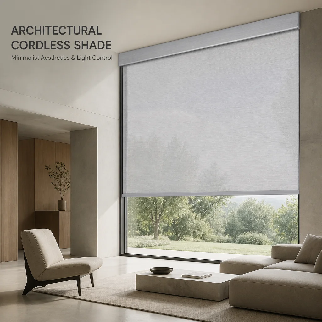 Best Quality Professional Customized 100% Polyester Full Blackout Manual Cordless Spring Control Roller Blinds For Windows