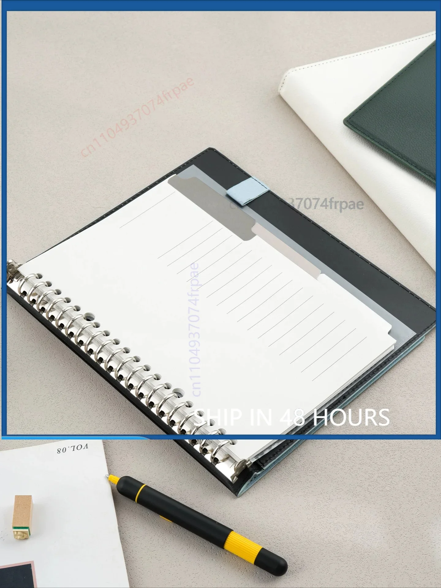 For Maruman SmartBinder A5 PU Cover Loose Leaf Notebook Metal Ring Structure Fountain Pen Friendly Refillable Diary