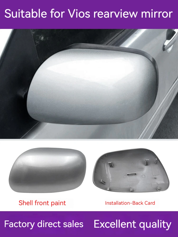 For Toyota Vios / FS Yaris L 2002-2007 Car Accessories Rearview Mirrors Cover Rear View Mirror Shell Housing Color Painted