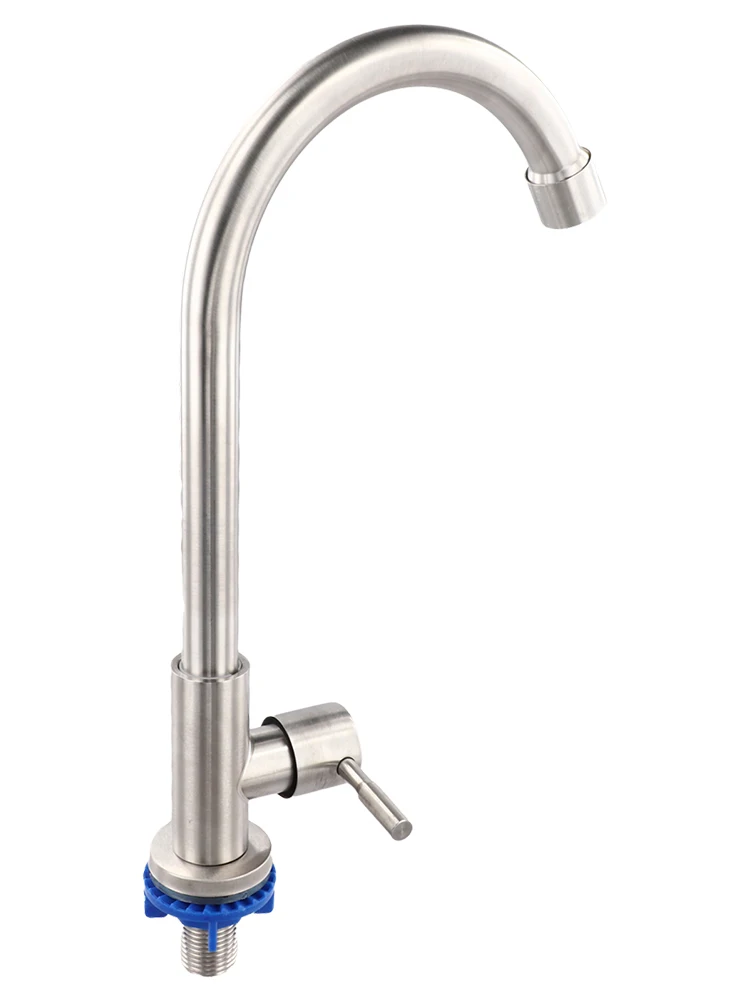 New Stainless Steel Kitchen Faucet Water Purifier Single Lever Hole Tap Cold Rotation Kitchen Shower Faucet