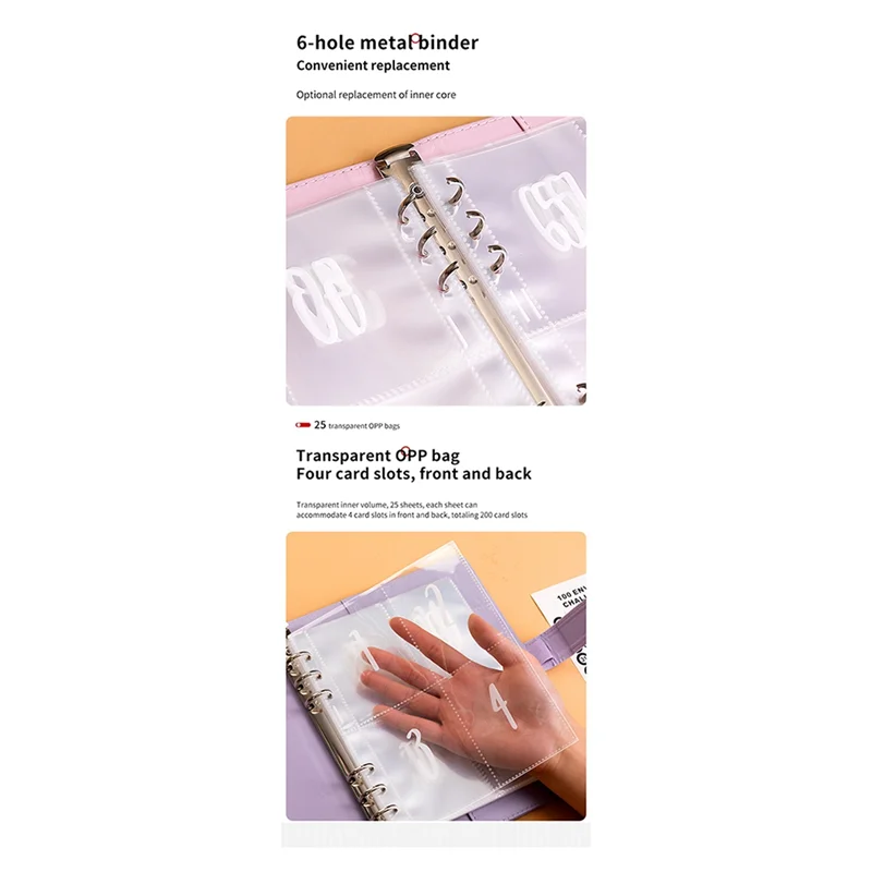 100 ظرف تحدي 100 ظرف، مجلد تحدي 100 ظرف، مجلد توفير المال (أزرق)-POS