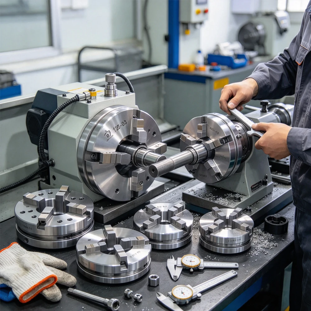 Lathe Chuck 3 Jaw 125Mm - Chuck Bubut dengan 3/4 Rahang yang