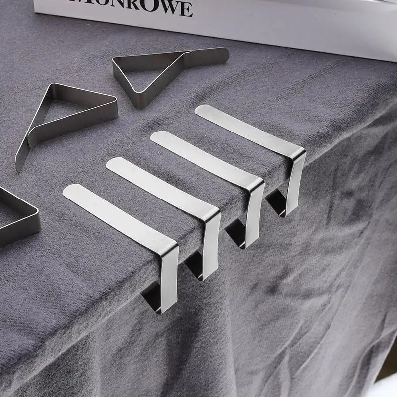 8 Pcs Stainless Steel Tablecloth Clip Non-Slip Adjustable Table Cover Clamps Clip Table Cloth Holders For Home Party Picnic