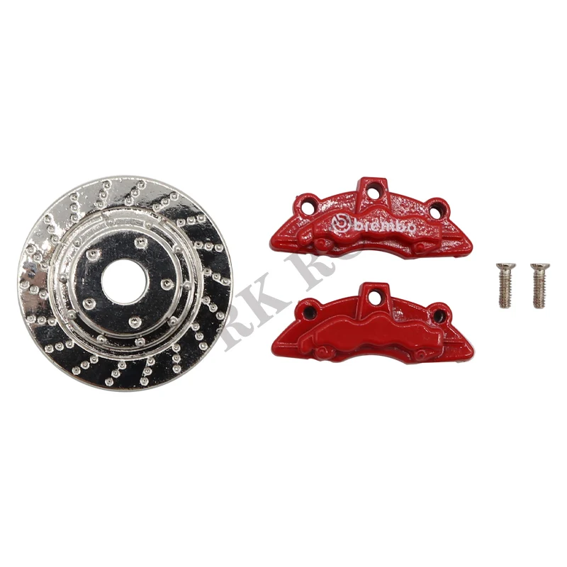 4PCS Metal Brake Disc Caliper Tire Modification for WPL D12 MN99 MN90 WPL C24 C34 RC Car Spare Parts Upgrade