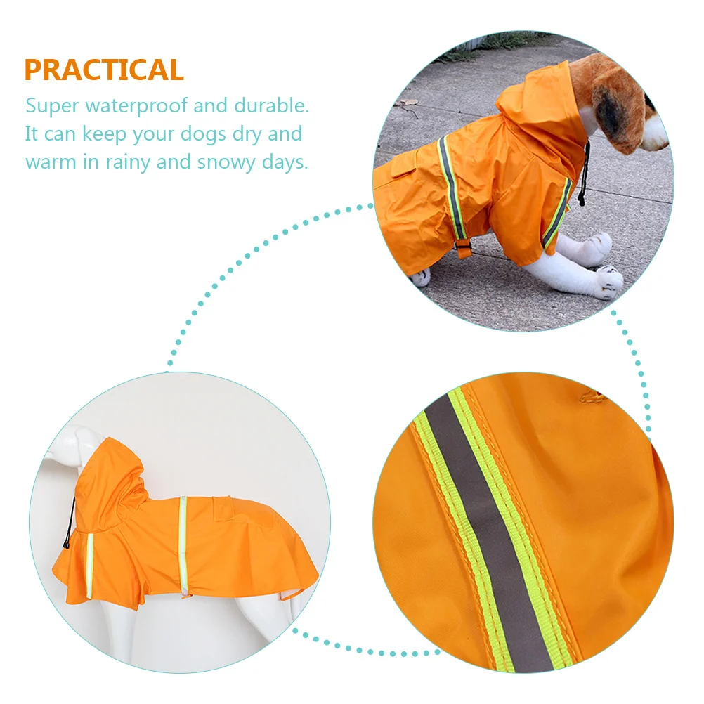 

Dog Rain Jacket Raincoat Hood Small Clothing for Dogs Puppy Nylon Raincoats Jackets