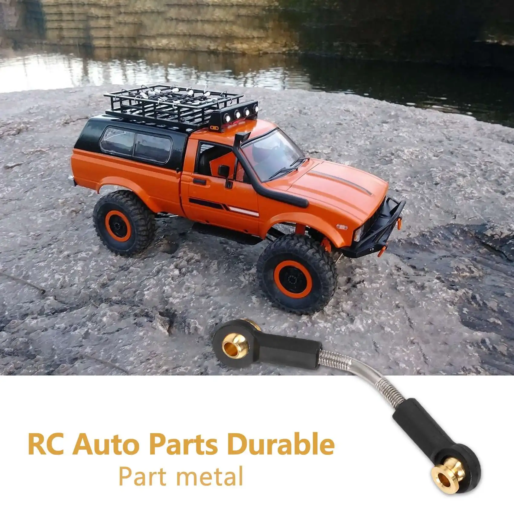 RISE 1 conjunto de haste de direção de carro RC, peça de atualização de metal, haste de direção RC durável para WPL B1 B14 B24 B24 C14 C24 1/16