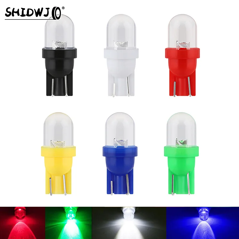 

10Pcs Transparent Lens Instrument Cluster Panel Car Door Lights 12V Led Bulb T10 W5W 555 158 192 168 194 Arcade Pinball Light