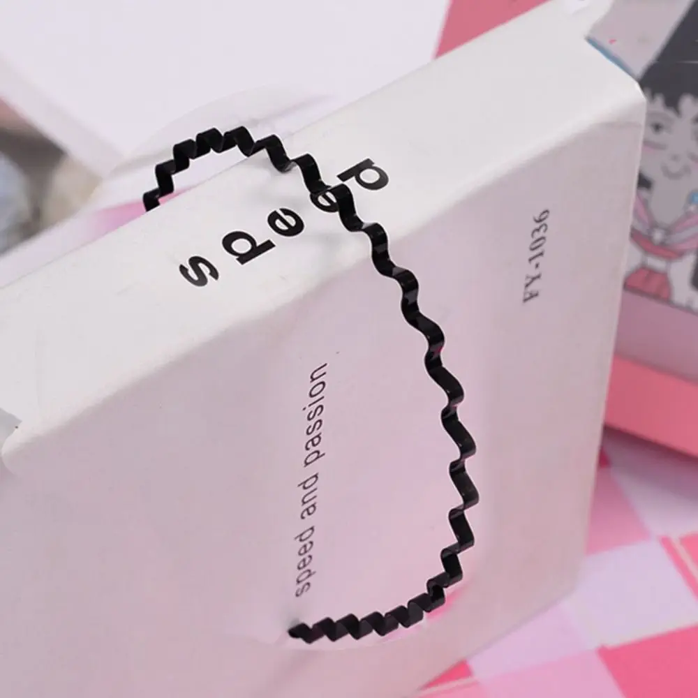 

Creative Cross Wave Shape Headband Spring Shape Simple Thin Metal Hair Hoop Hair Accessories Elastic Men Hair Bands Male