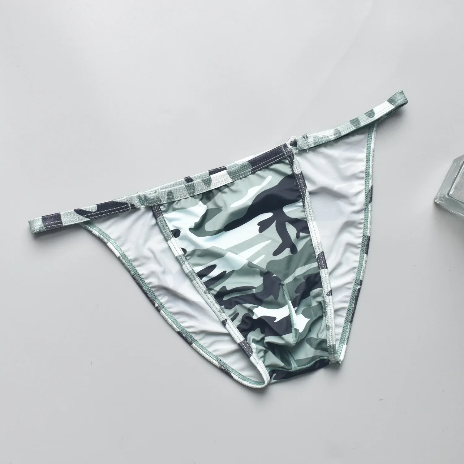 

Camouflage briefs sexy Underwear Men Briefs Low Waist Breathable Men's Bikini High Fork Soft Smooth Half Hip Boxer