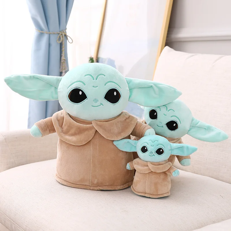 Jouet en peluche Disney Yoda, Master Aliens, Mandalorian, poupées en peluche de dessin animé, oreiller Kawaii, cadeau de décorations, clé, 18-48cm