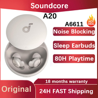Original Soundcore Sleep A20 Sleep Earbuds Noise Blocking 80H Playtime Earphone for Sleeping Small Design for Side Sleeper