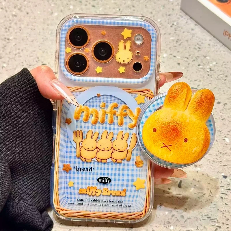 Phone Cases Blue - Милый аниме-чехол Miffy в синюю клетку
