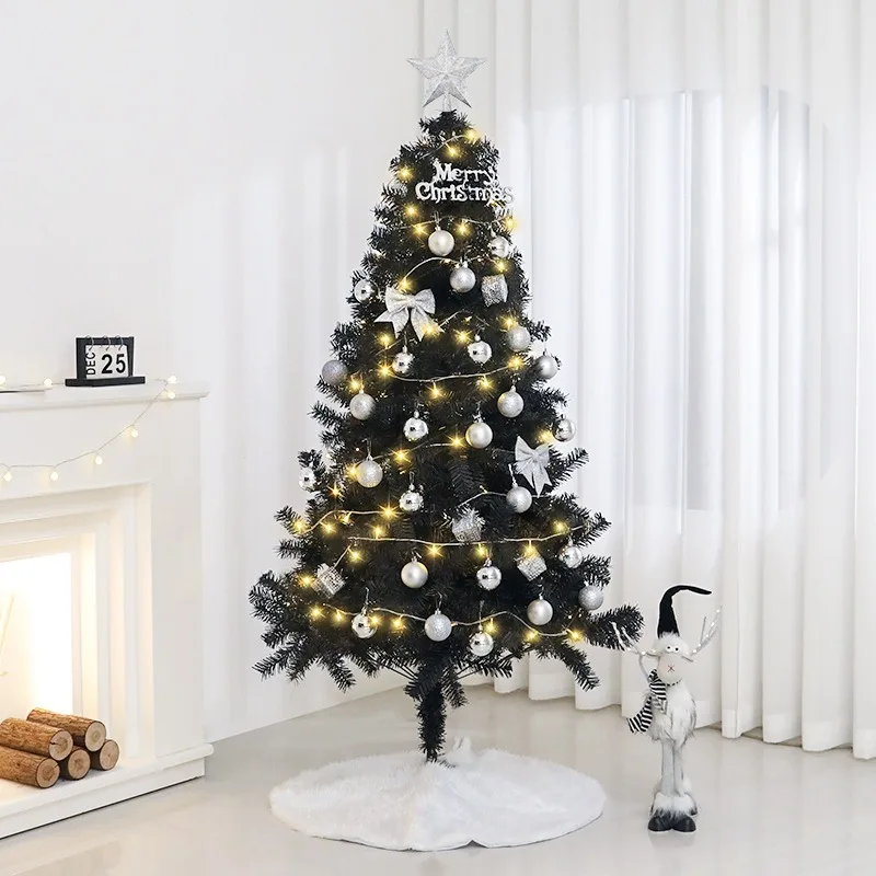 Christmas Tree Set Black Tree 1.5-meter Home Mall Showcase Korean Edition Jewelry Christmas Decorations
