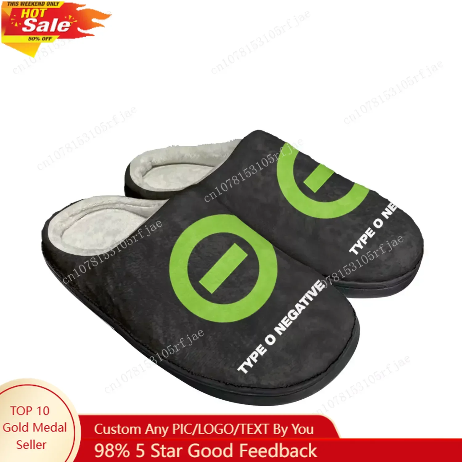 

Type O Negative Metal Rock Band Home Cotton Custom Slippers Mens Womens Sandals Plush Bedroom Keep Warm Shoe Thermal Slipper