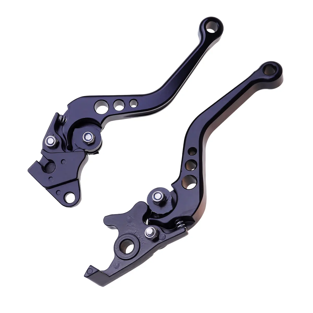 

Motorcycle Adjustable Brake Handle Lever Protector Black Alloy Handlebar Grips Bar End Plugs Durable Non Slip Design Easy