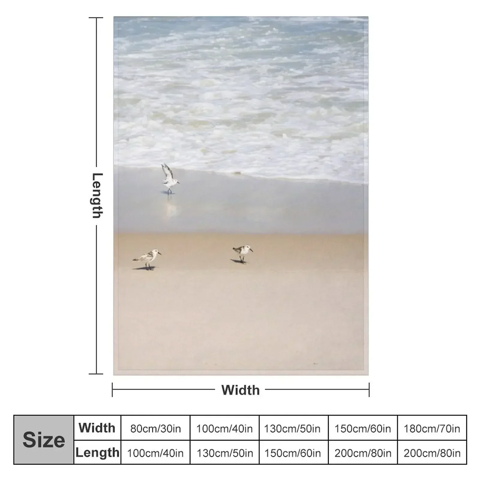 Shorebirds on the tropical beach Throw Blanket Winter beds Designers Blankets