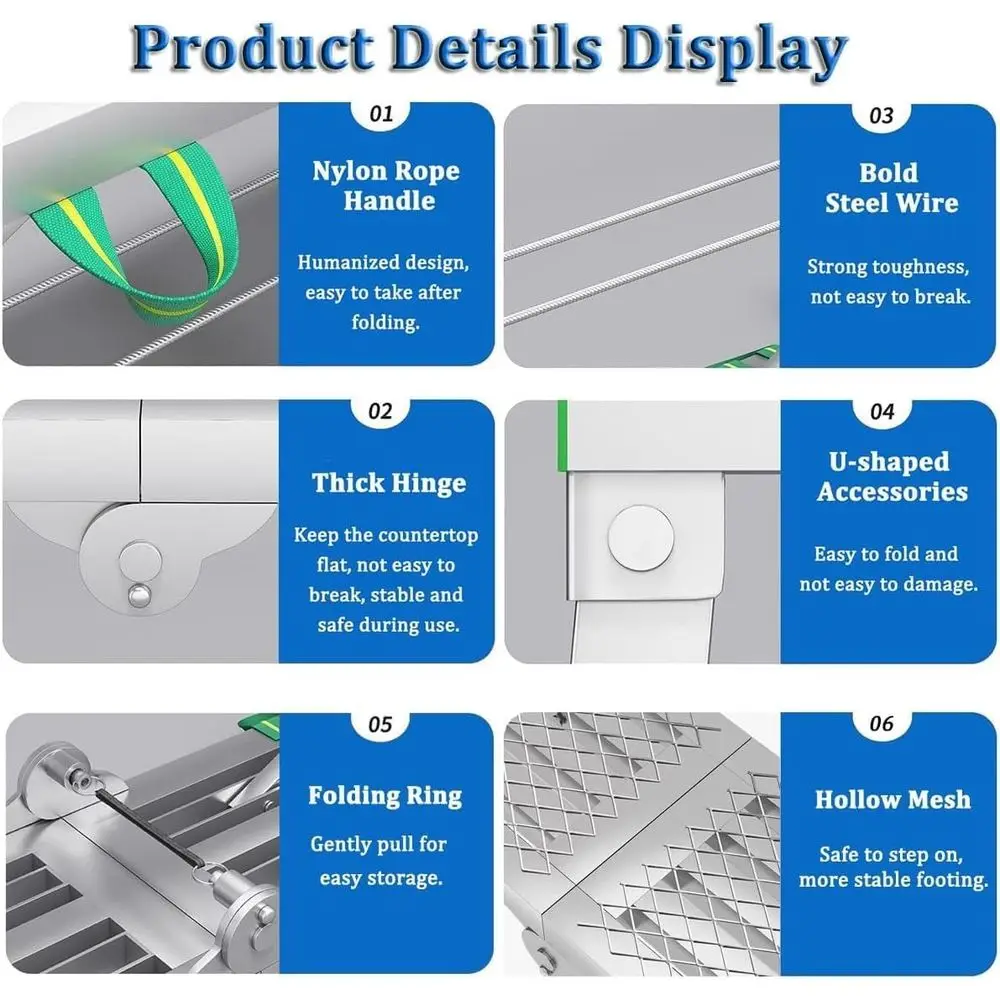 Adjustable 5-Level Multipurpose Scolding Ladder, Work Platform, Stool, and Decorative Bench for Cleaning and Construction