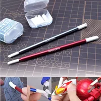 Red/Grey Colour Cleaning Sponge Swab Wipe Rod Inclined Head Metal Wipe Pen Model Cleaning Tool for Military Model Hobby Tool DIY