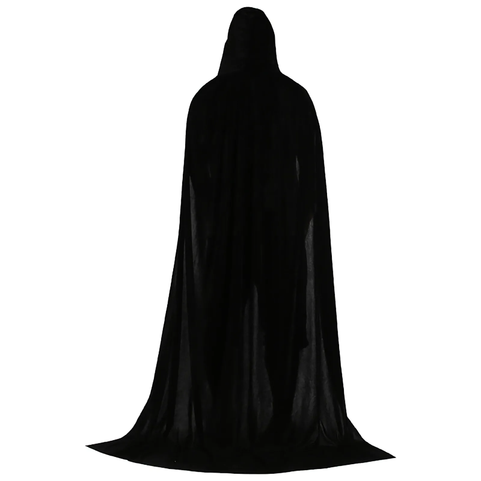 Middeleeuwse Capuchon Mantel Unisex Meerdere Maten Effen Kleur Fluwelen Halloween Heks Cape Vintage Vakantie Feest Podium Lange Poncho