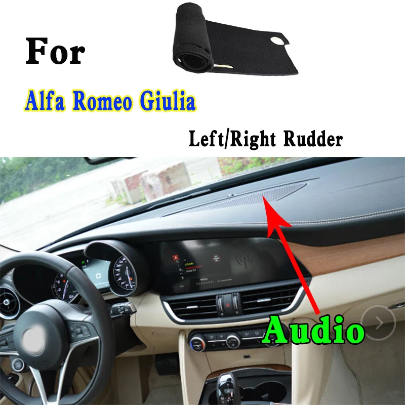 

For Alfa Romeo Giulia Milano 952AFA45M Car Dashboard Mat Accsesories Anti-reflective Anti-slip Anti-dirty Pad Instrument Panel