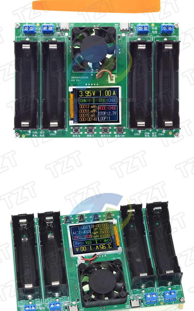 TZT 1/2PCS Typ-C LCD 4-Kanal-Display Batteriekapazitätstester MAh Lithium Digitaler Batteriedetektormodul – Detail 8
