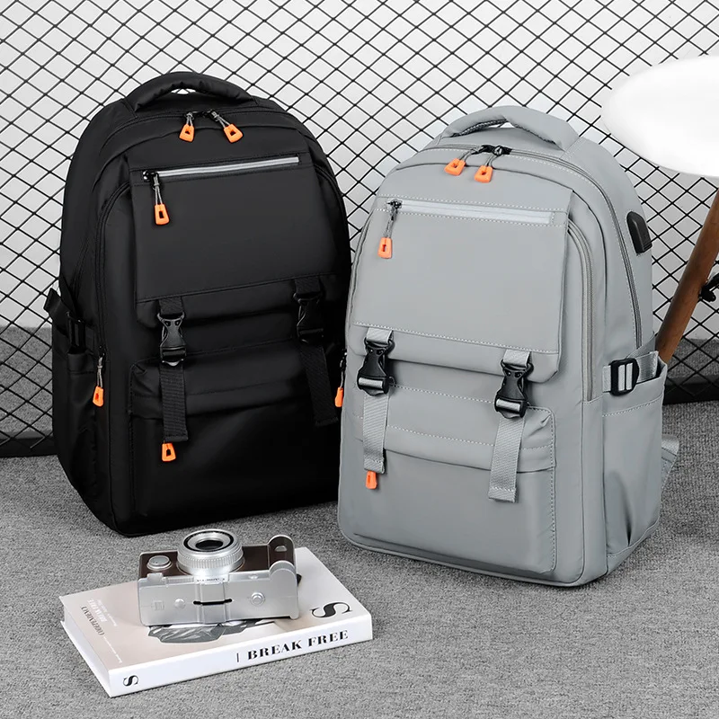 

Trend Middle School School Bag Female Junior High School Backpack Men's Fashion Outdoor Travel Backpack Commuter Bag