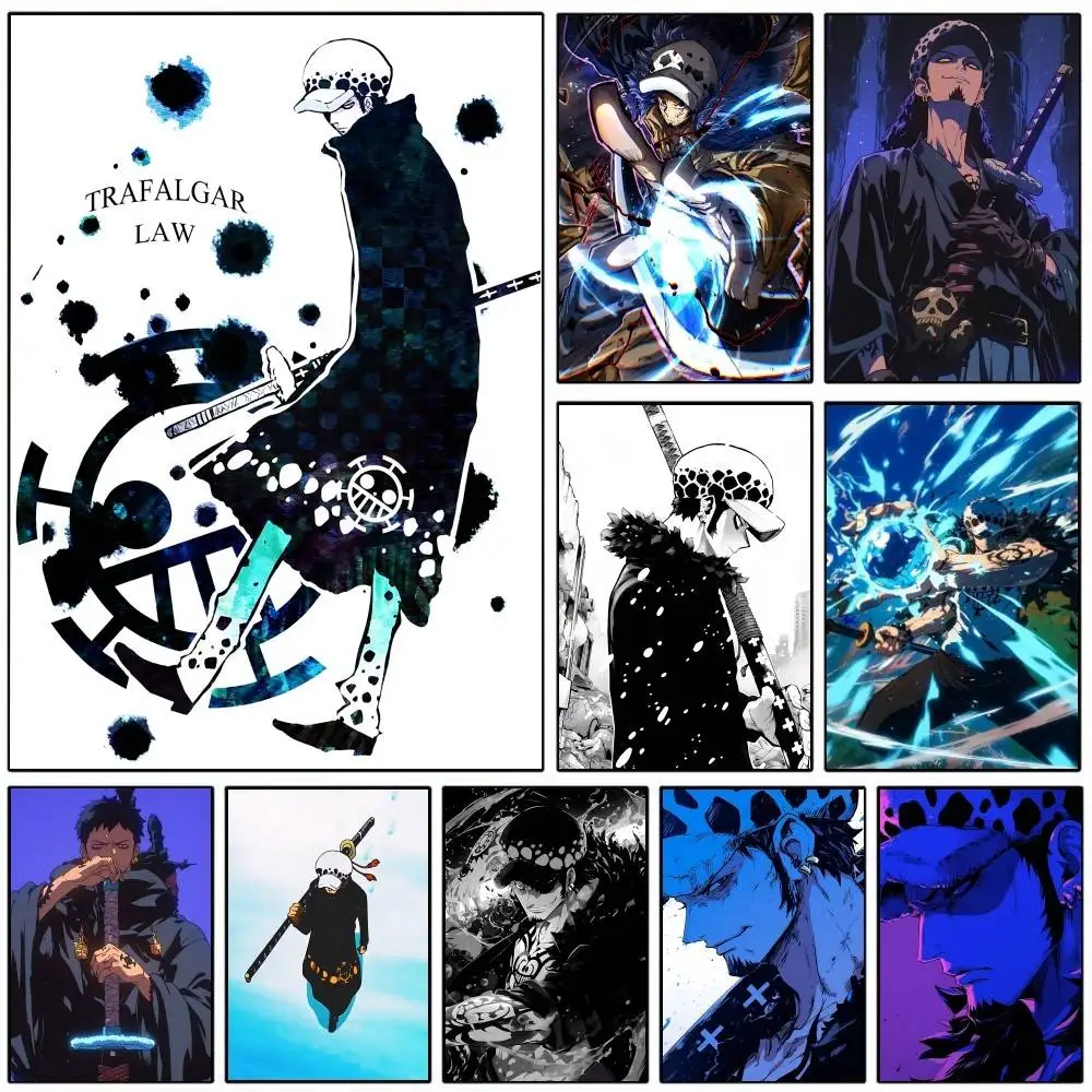 1pc Anime One Piece Trafalgar D. Water Law Posters HD Print Vintage Wall Art Decor for Home Study Room