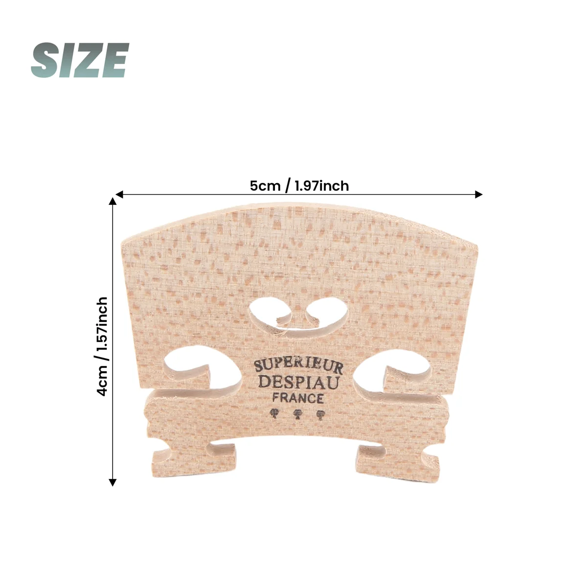 N21R Adjustable Violin Bridge Maple,4/4 Size Violin Fitted Bridge Parts For 4/4 Size Violin