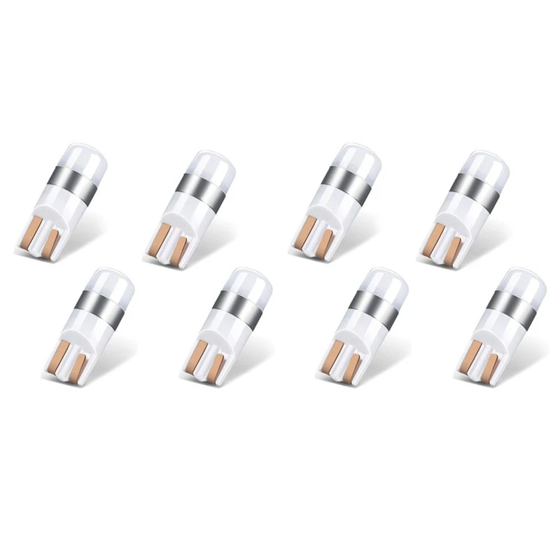 8X Error T10 Bulb Canbus 3030 Smd Led Car Parking Light White 6000K