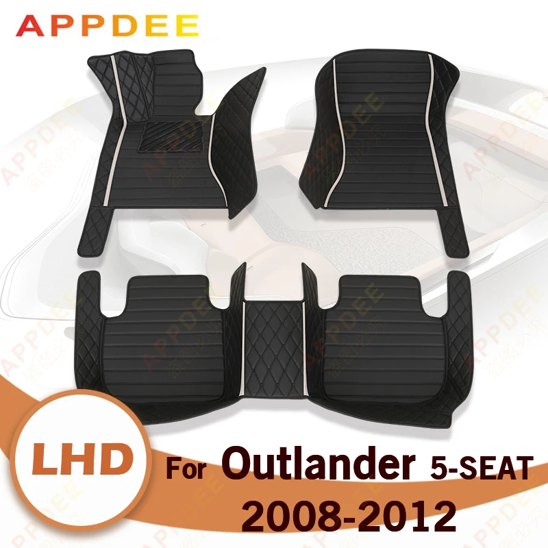 

Car floor mats for Mitsubishi outlander (FIVE SEAT) 2008 2009 2010 2011 2012 Custom auto foot Pads automobile