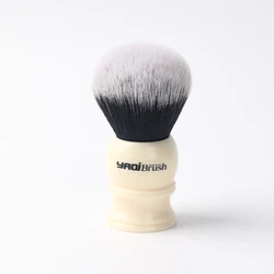 Yaqi Hermon 30mm Large Size Knot White Resin Handle Synthetic Hair Tuxedo Knot Men Shaving Brush