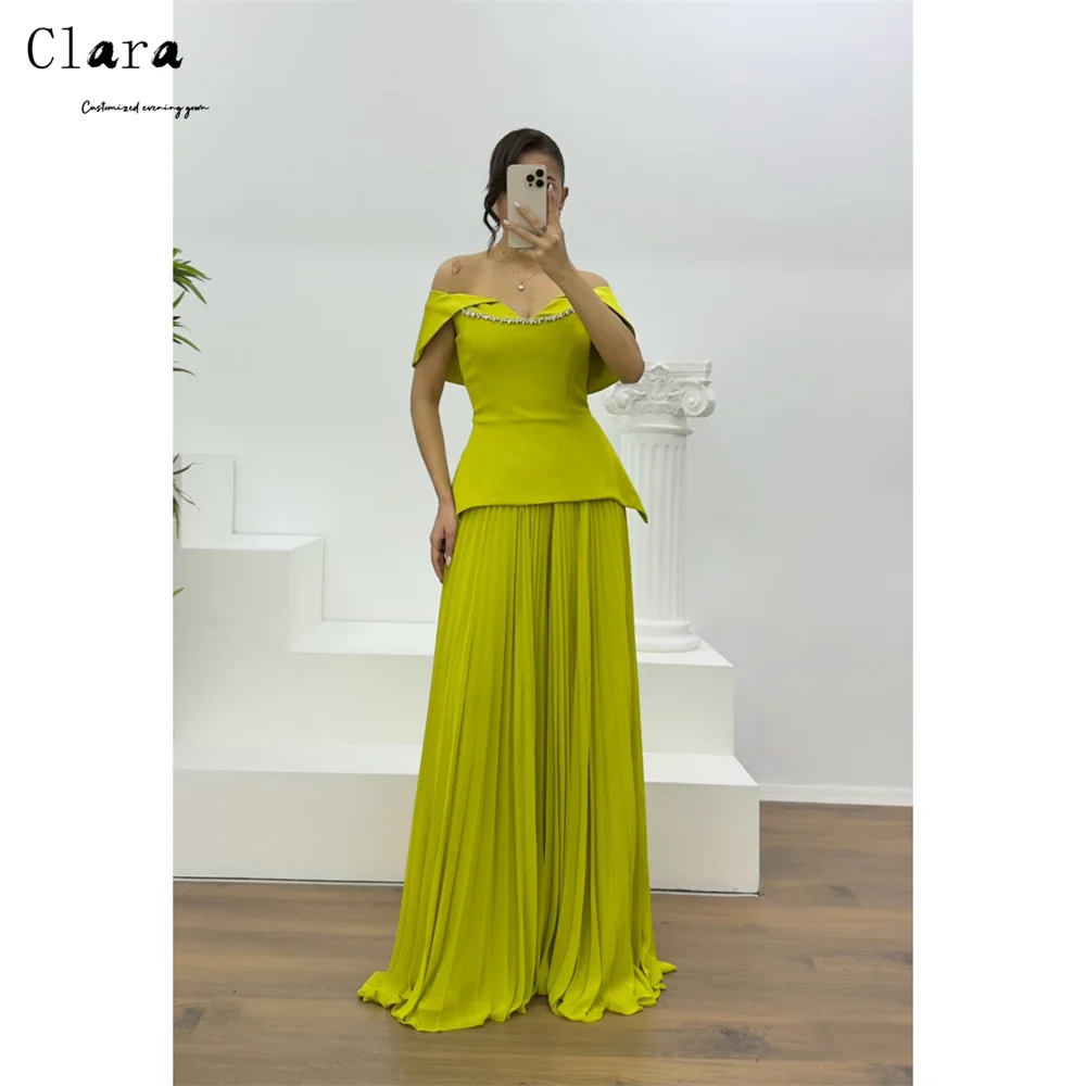 

Clara Custom Rhinestone Sweetheart Off-shoulder A Line Prom Dress Luxury Women's Elegant Party Dress Elegant Dresses for Woman