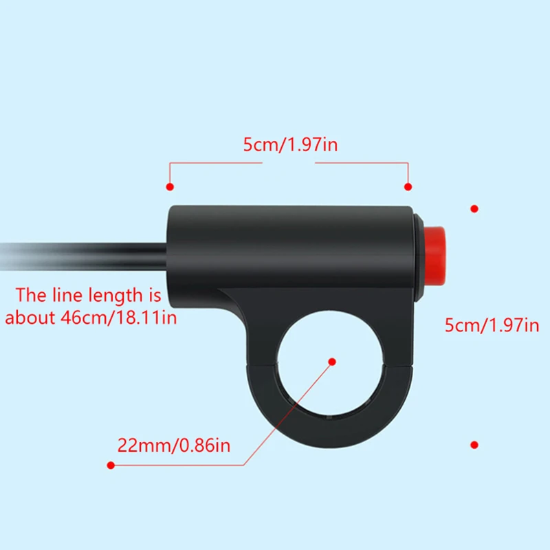 زر مفتاح ضوء خطر الدراجة النارية: فلاش مزدوج لمصباح الطوارئ إشارة المتعري