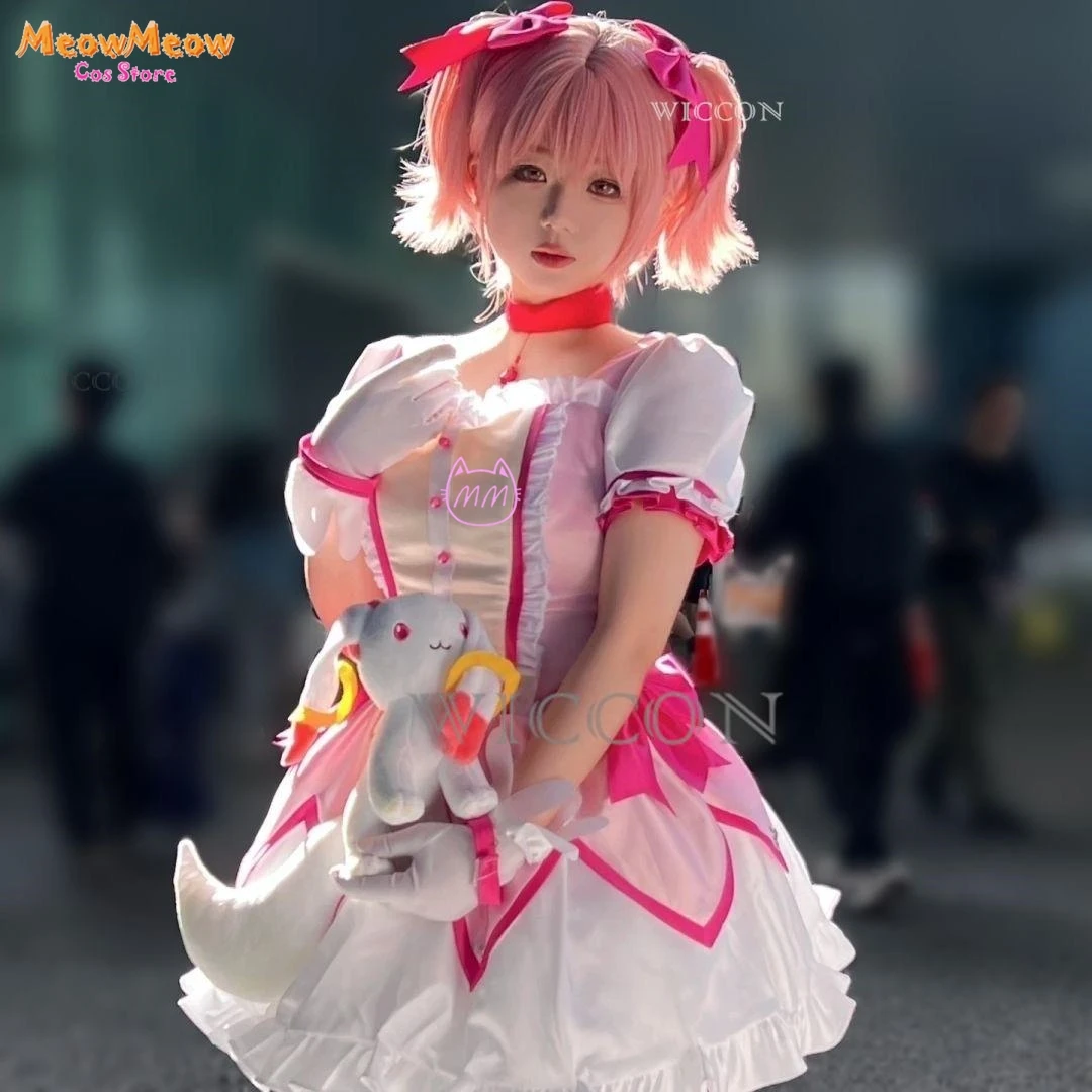 Cosplay Anime Kaname Madoka Cosplay Costume Magica Kaname Dress Wig Kaname Madoka Outfits for Comic Con