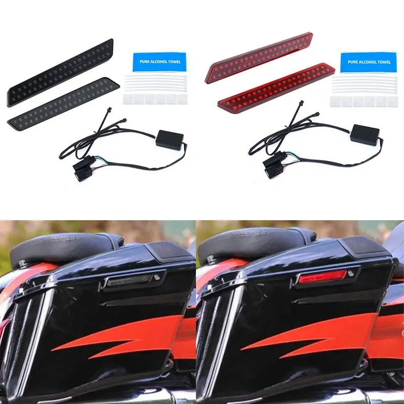 

Motorcycle Saddlebag Latch Lamp Flowing LED Brake Turn Signal Light For Harley Touring Electra Glide Road Glide CVO 2014-2022